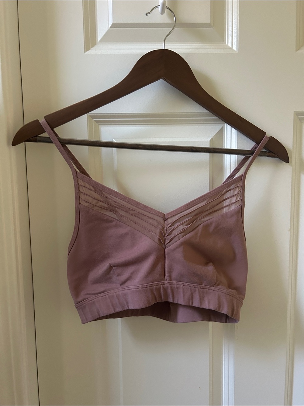 ALO Yoga Mauve Strappy V-Neck Bralette